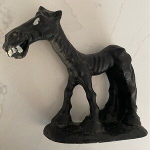 Gothic Black Horse Figurine- Dark Fantasy Decor